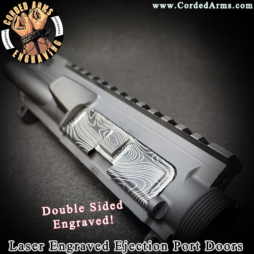 Exotic Patterns Series 1 Laser Engraved Ejection Port Door AR 15 Dust Cover